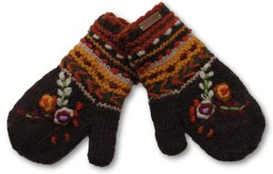 Hovedbilde Votter i ull med broderier