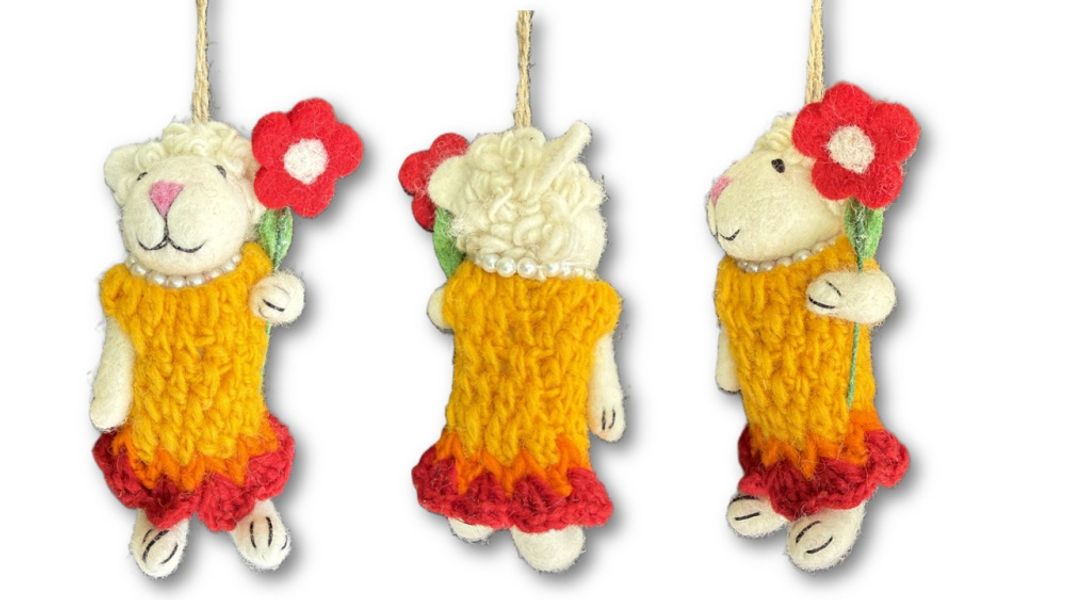 Sauer med kjoler og matchende blomst