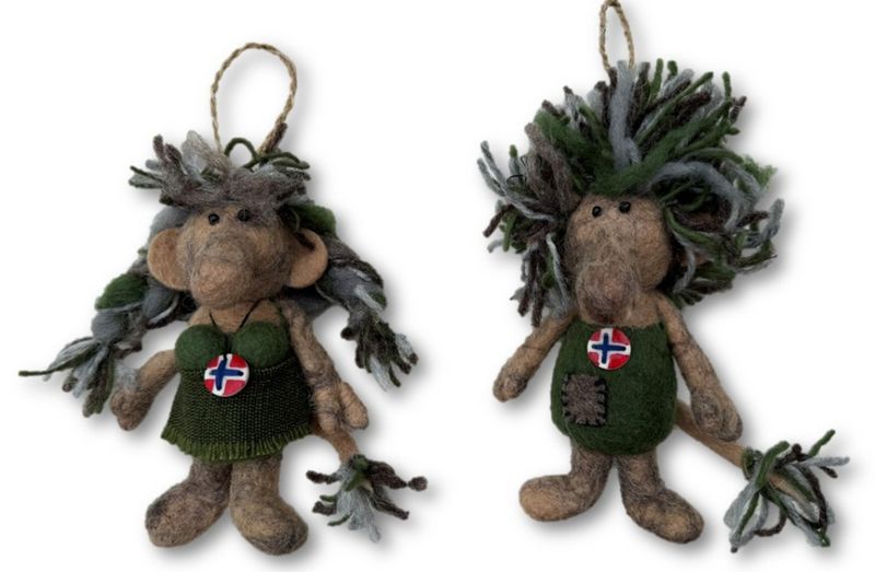 Håndlaget troll med snor